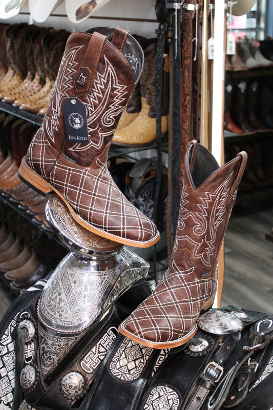Roca Rombos Shedron Square Toe Cowboy Boot