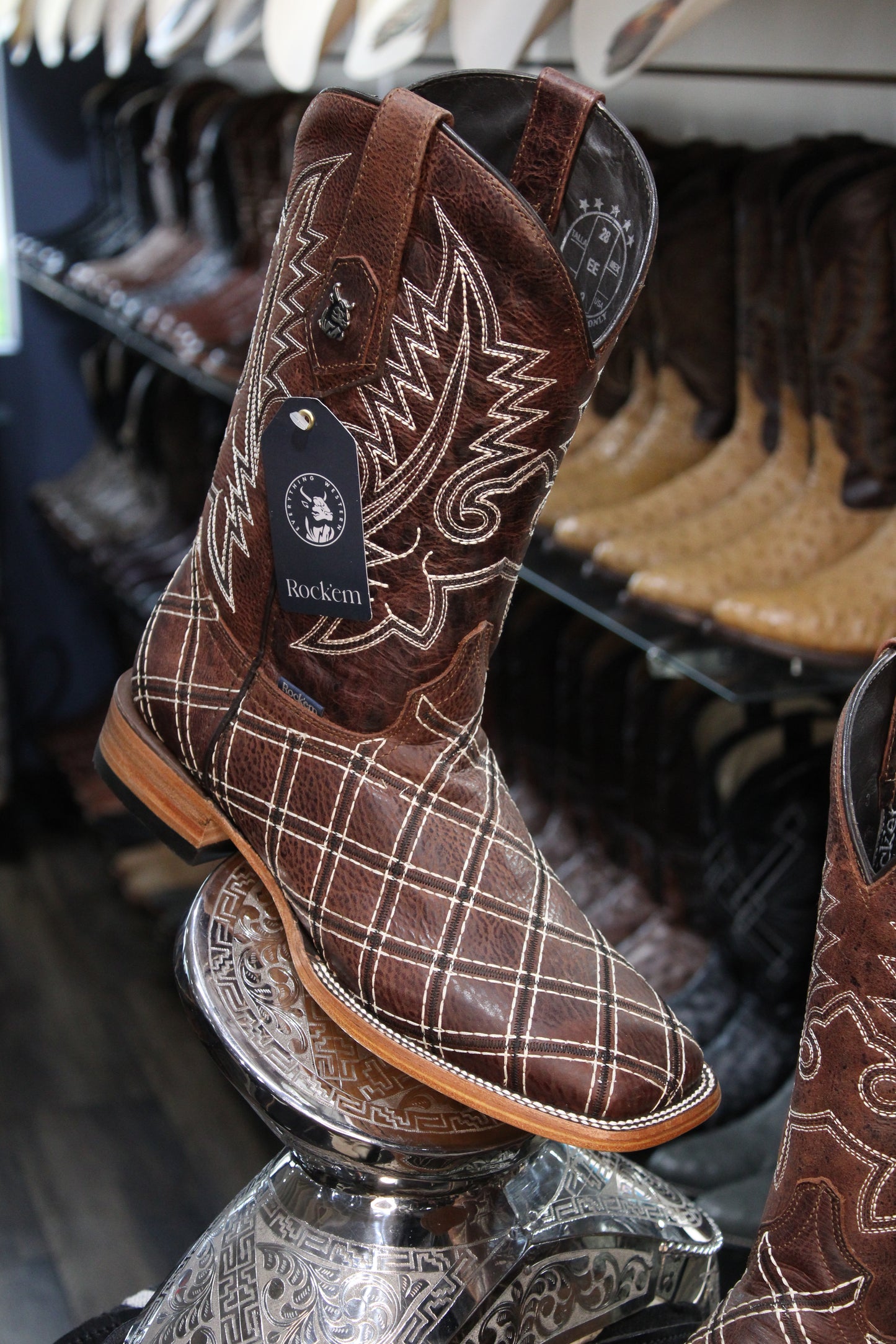 Roca Rombos Shedron Square Toe Cowboy Boot