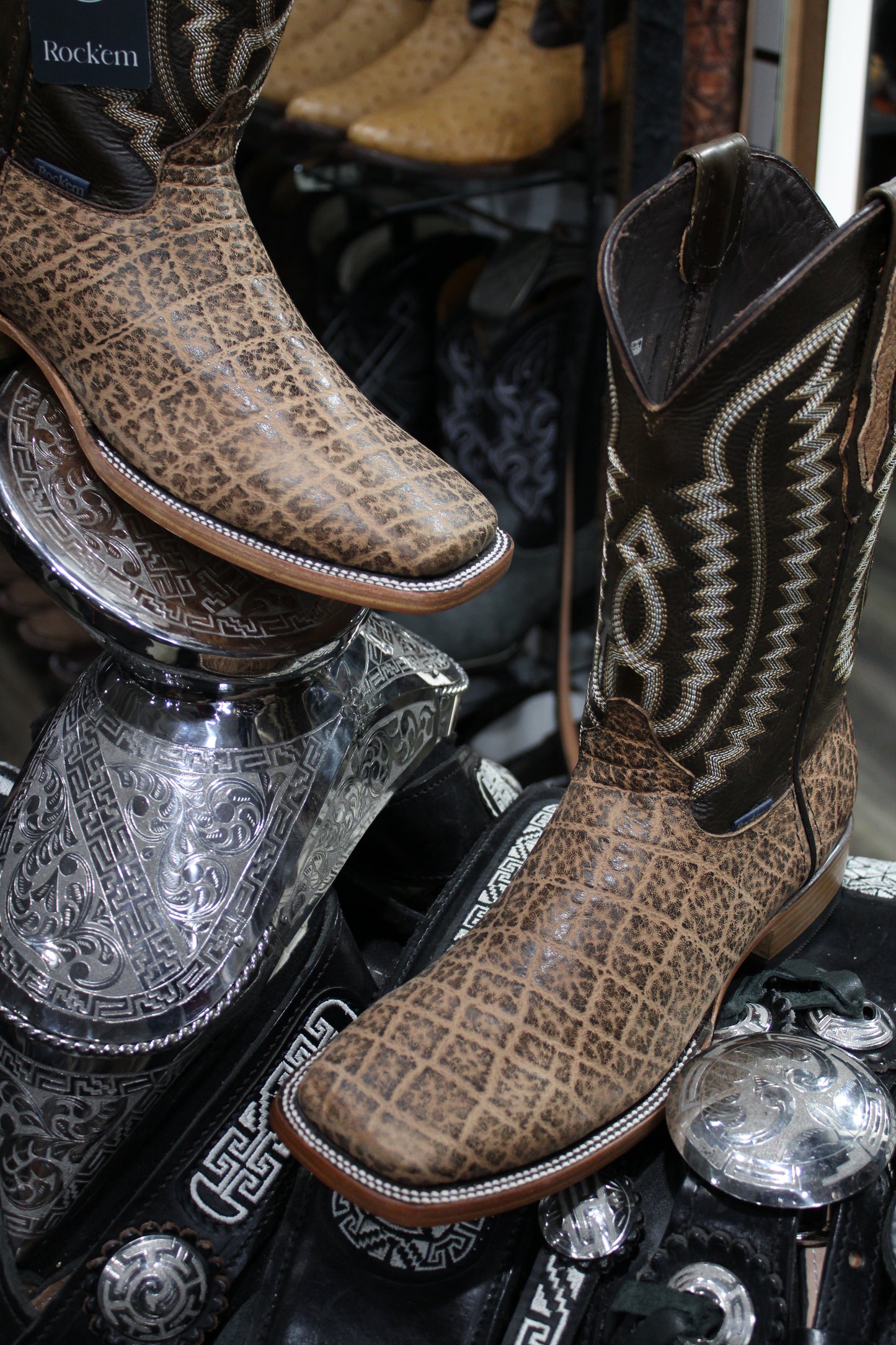 Elephant Square Toe Cowboy Boot - Orix