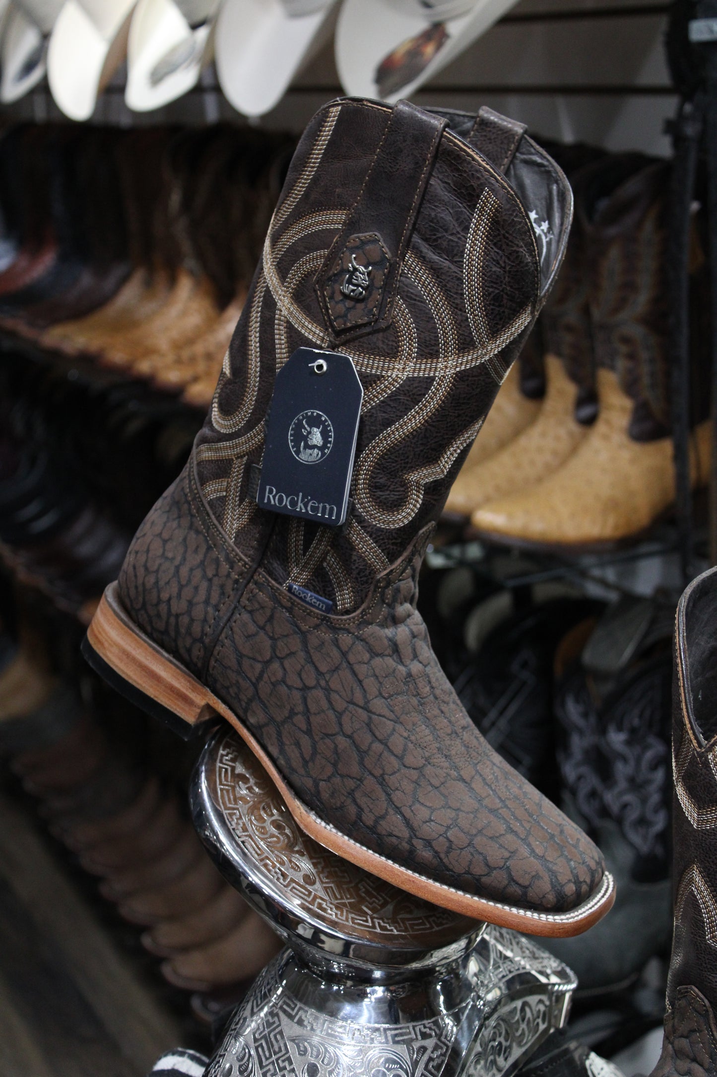 Cuello De Toro Square Toe Cowboy Boot - Cafe