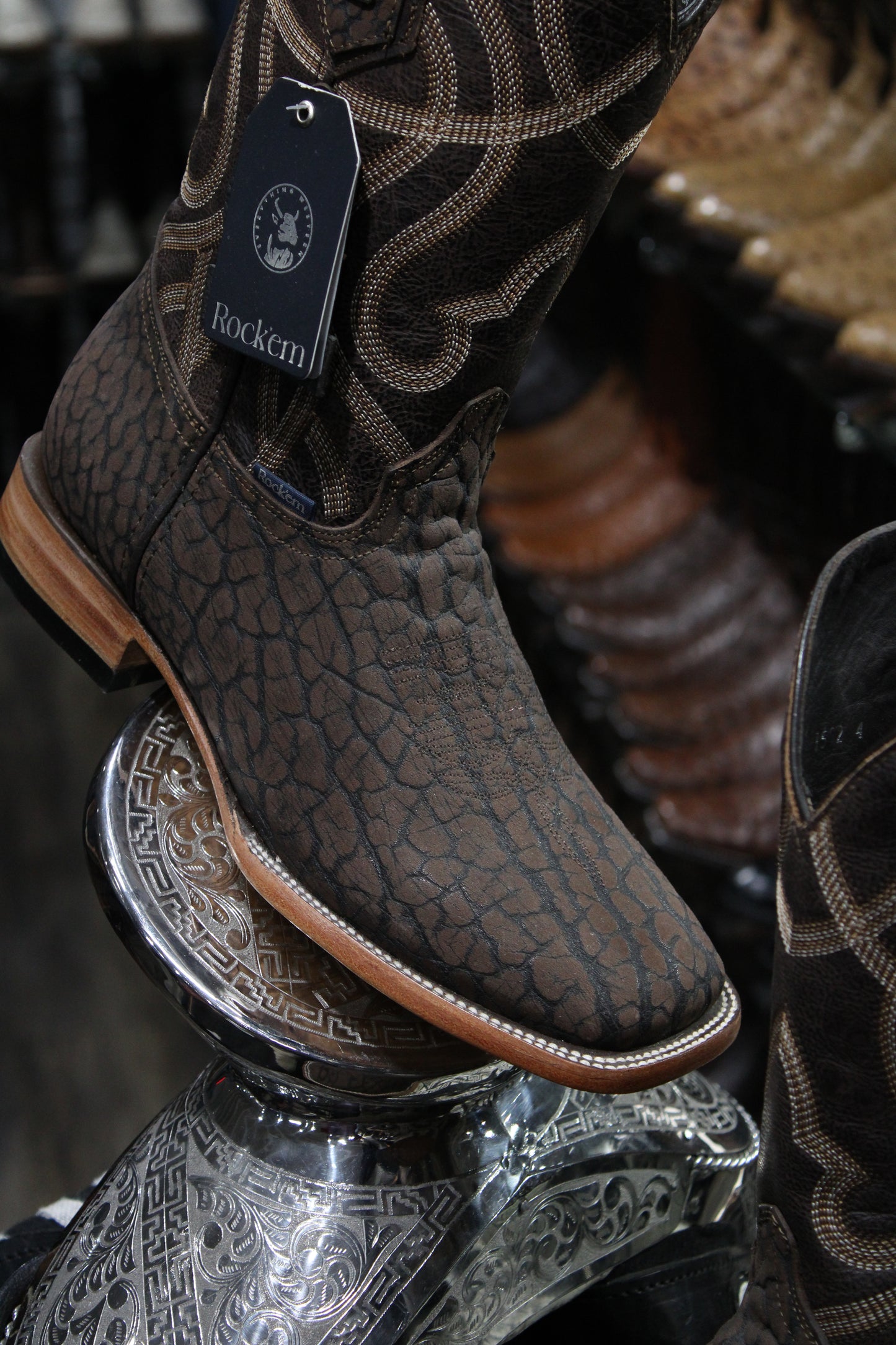 Cuello De Toro Square Toe Cowboy Boot - Cafe