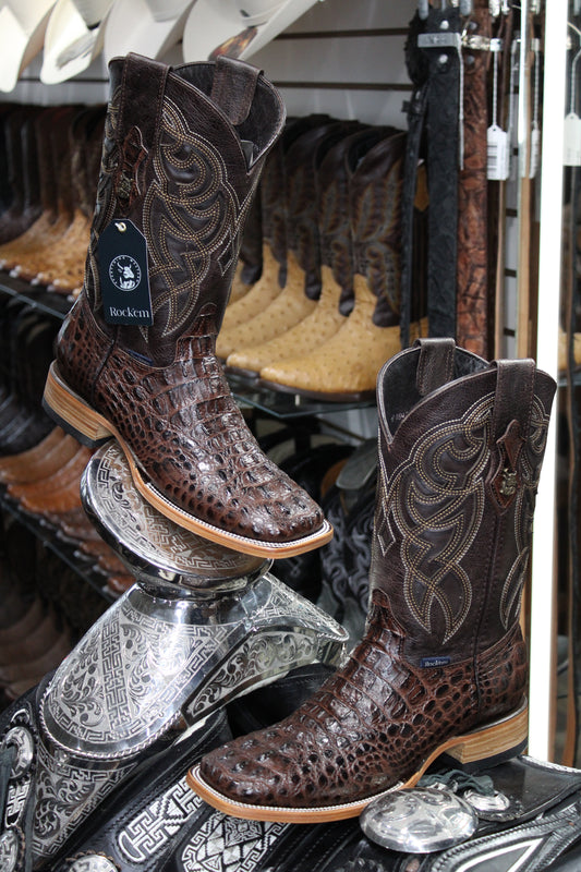 Fuscus Square Toe Cowboy Boot - Brown