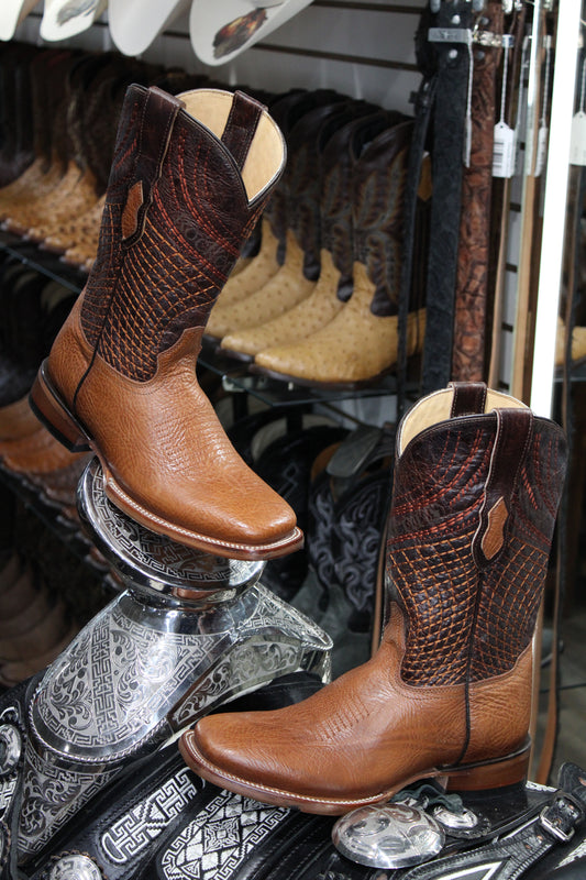 Spider Shoulder Square Toe Cowboy Boot - Shedron