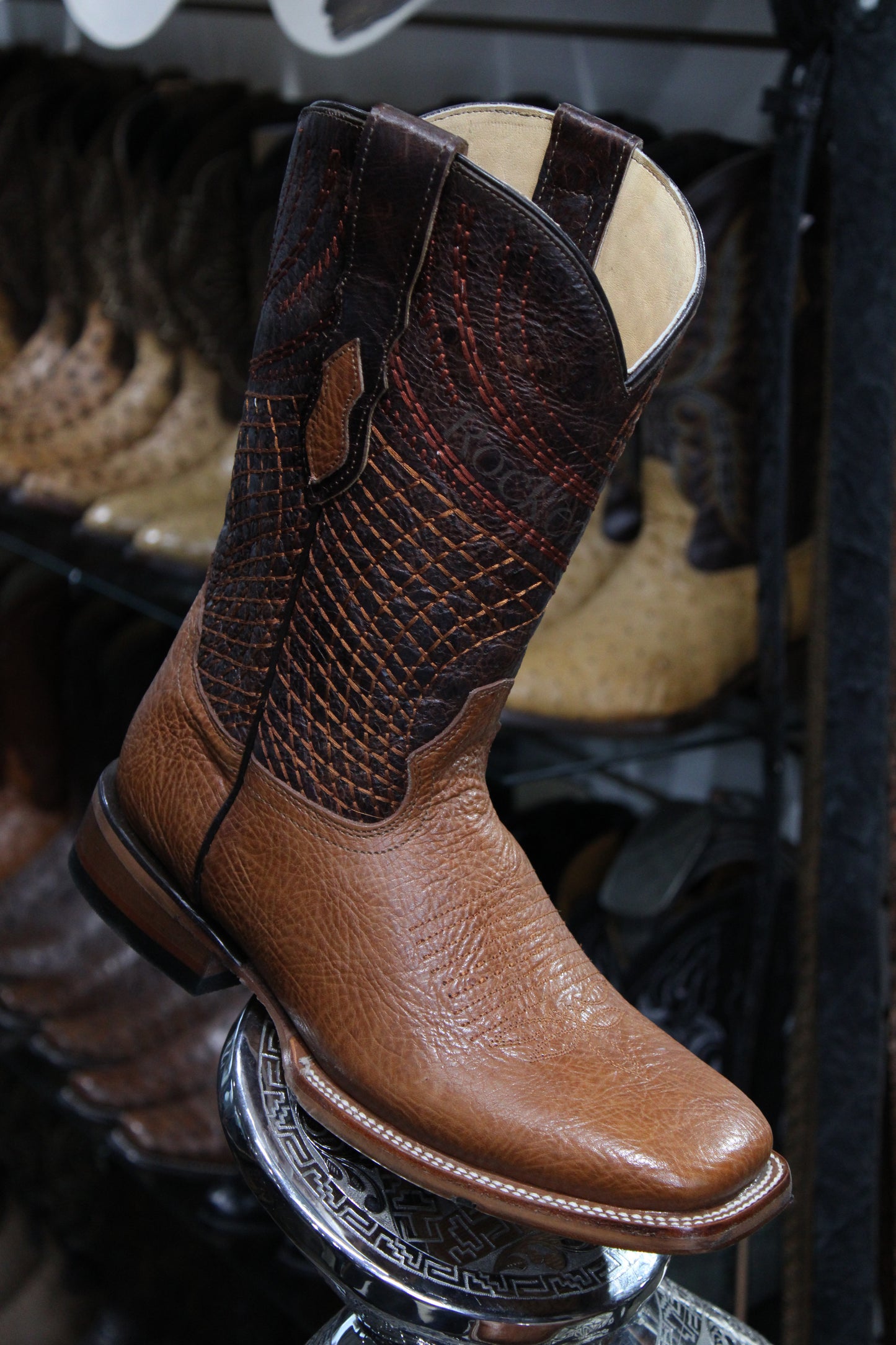 Spider Shoulder Square Toe Cowboy Boot - Shedron