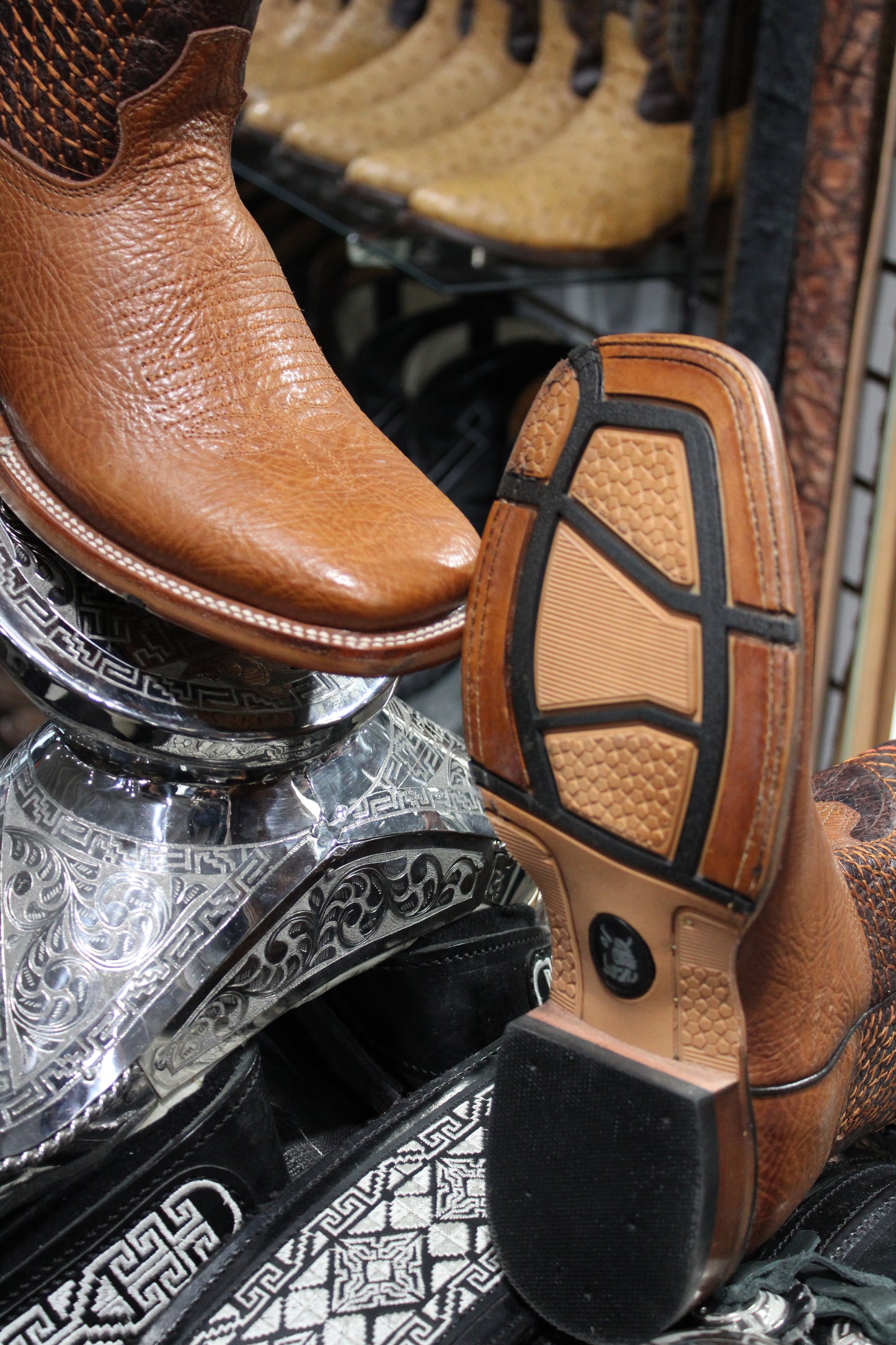 Spider Shoulder Square Toe Cowboy Boot - Shedron