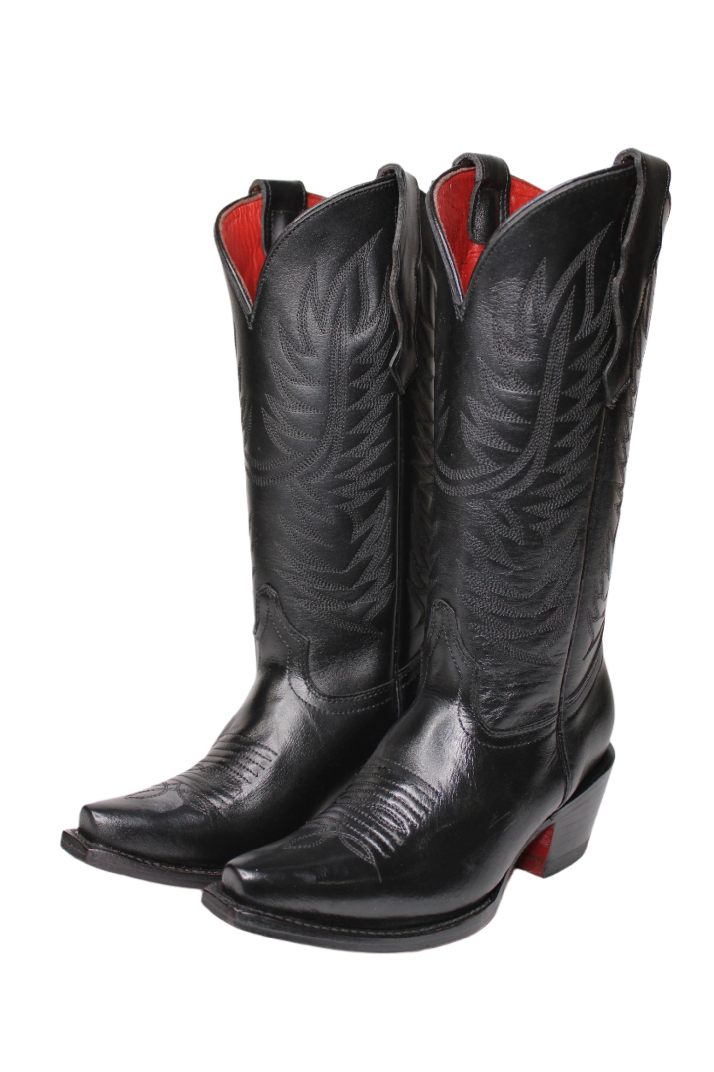 Ruby Ebano Red Sole Snip Toe Cowgirl Boot