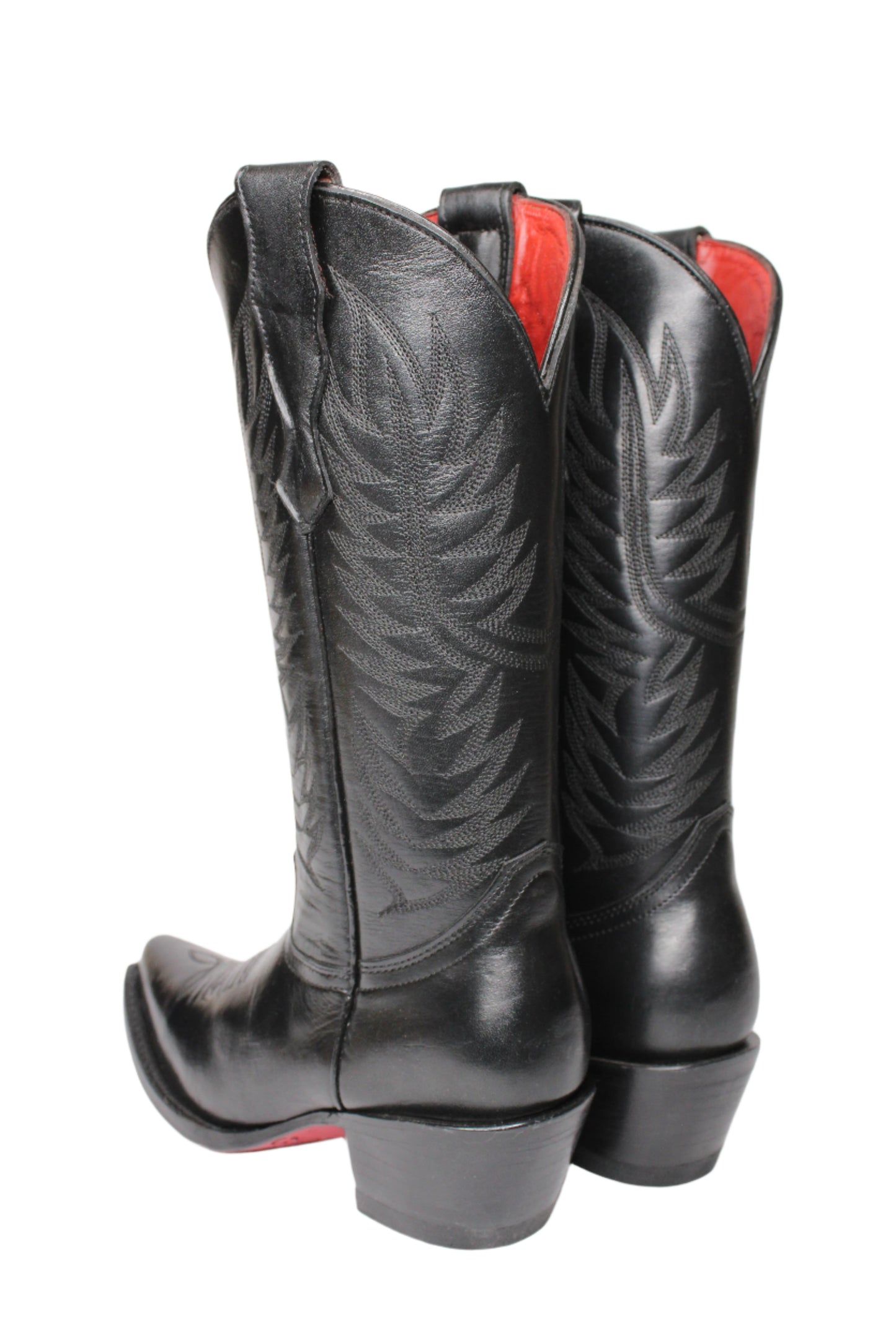 Ruby Ebano Red Sole Snip Toe Cowgirl Boot