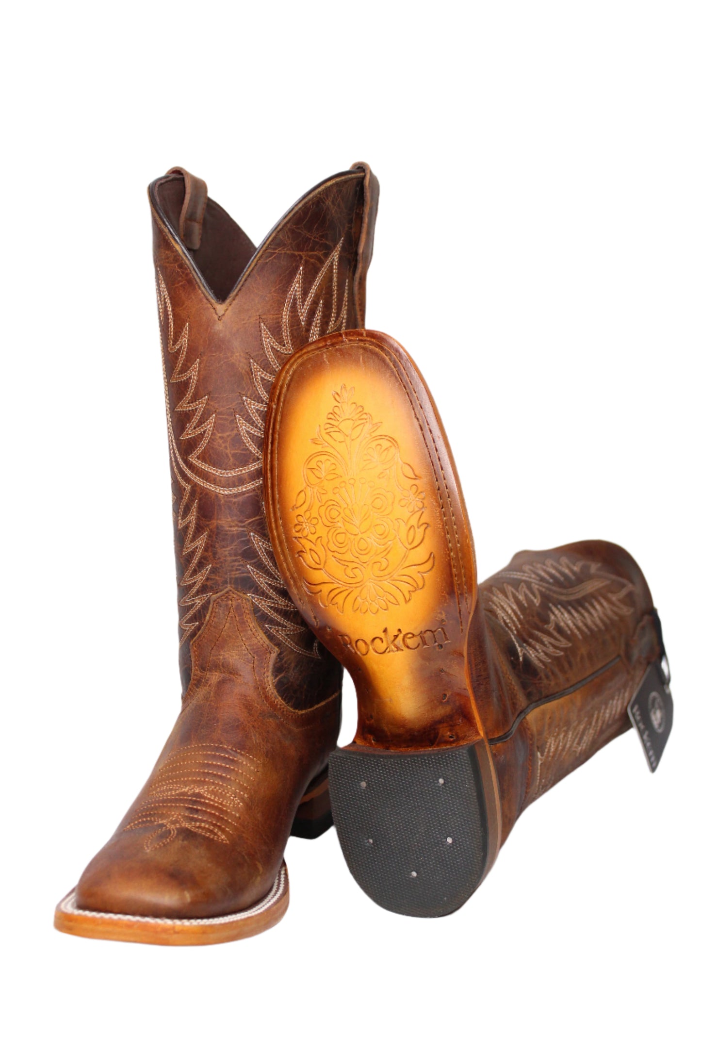 Bailey Ebano Square Toe Cowgirl Boot - Honey