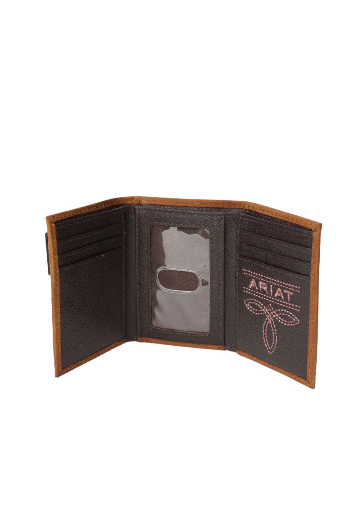 Ariat Mens Trifold Style Wallet Southwestern Aged Bark