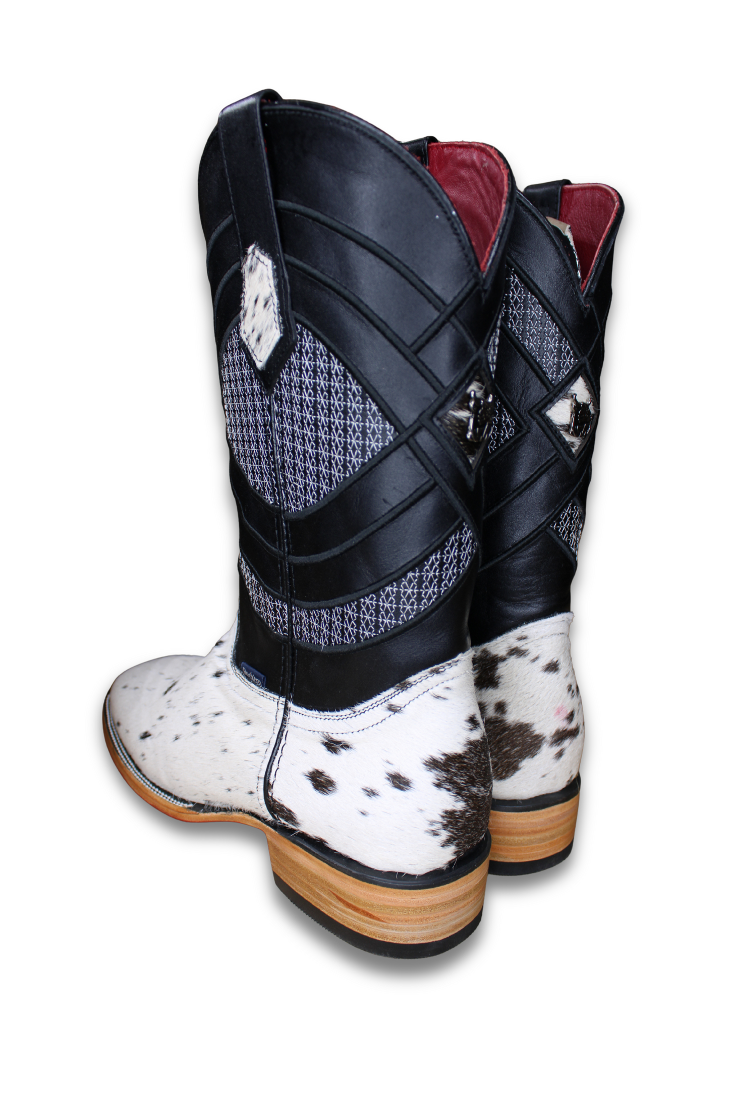 Cattleman Cowhide Red Bottom Square Toe Cowboy Boot Size 11.5