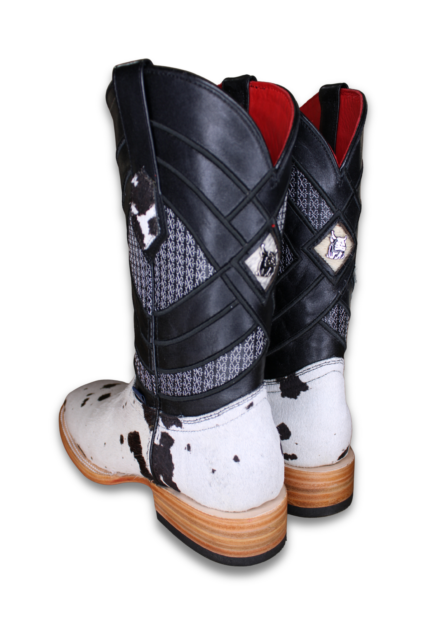 Cattleman Cowhide Red Bottom Square Toe Cowboy Boot Size 7