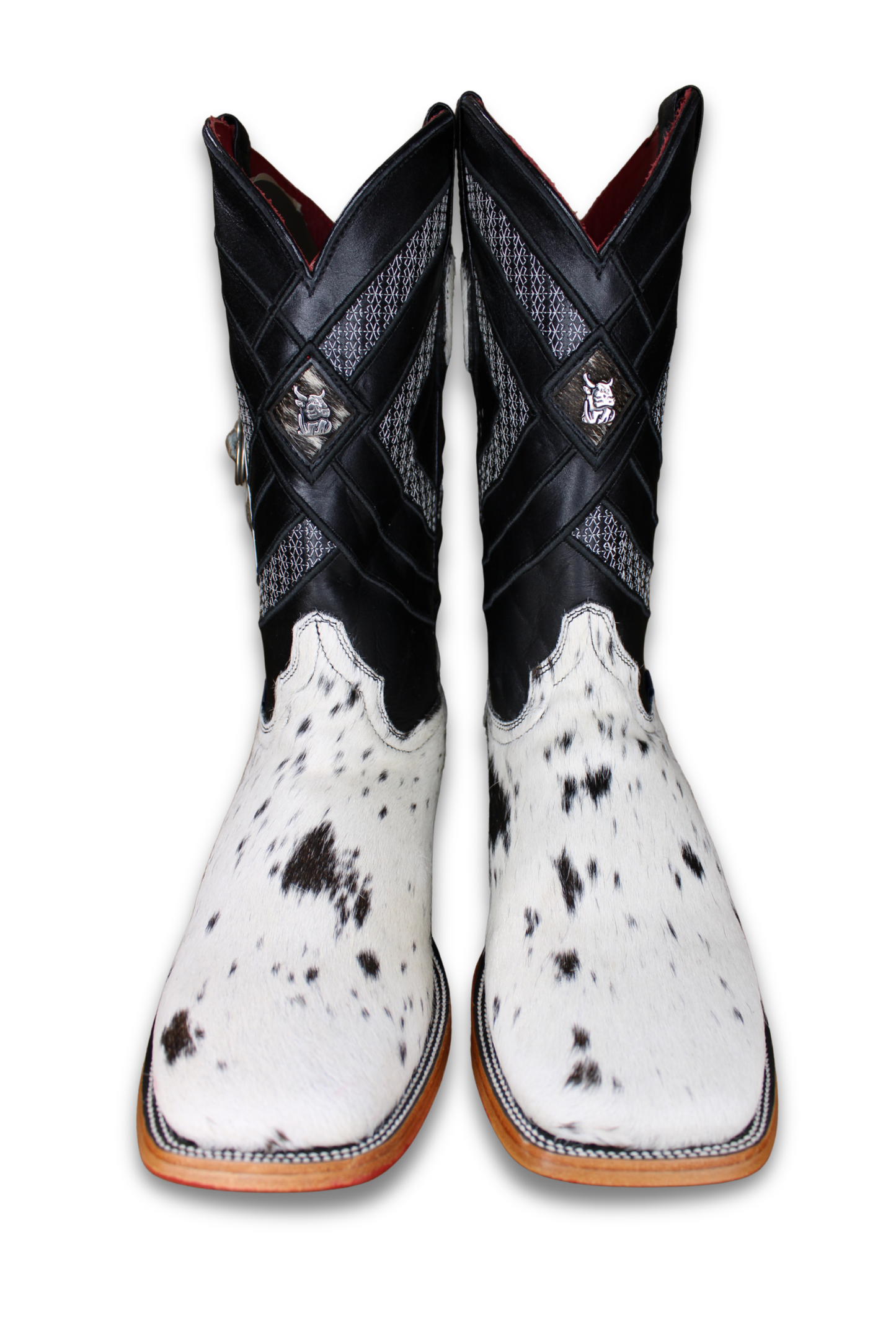 Cattleman Cowhide Red Bottom Square Toe Cowboy Boot Size 11.5