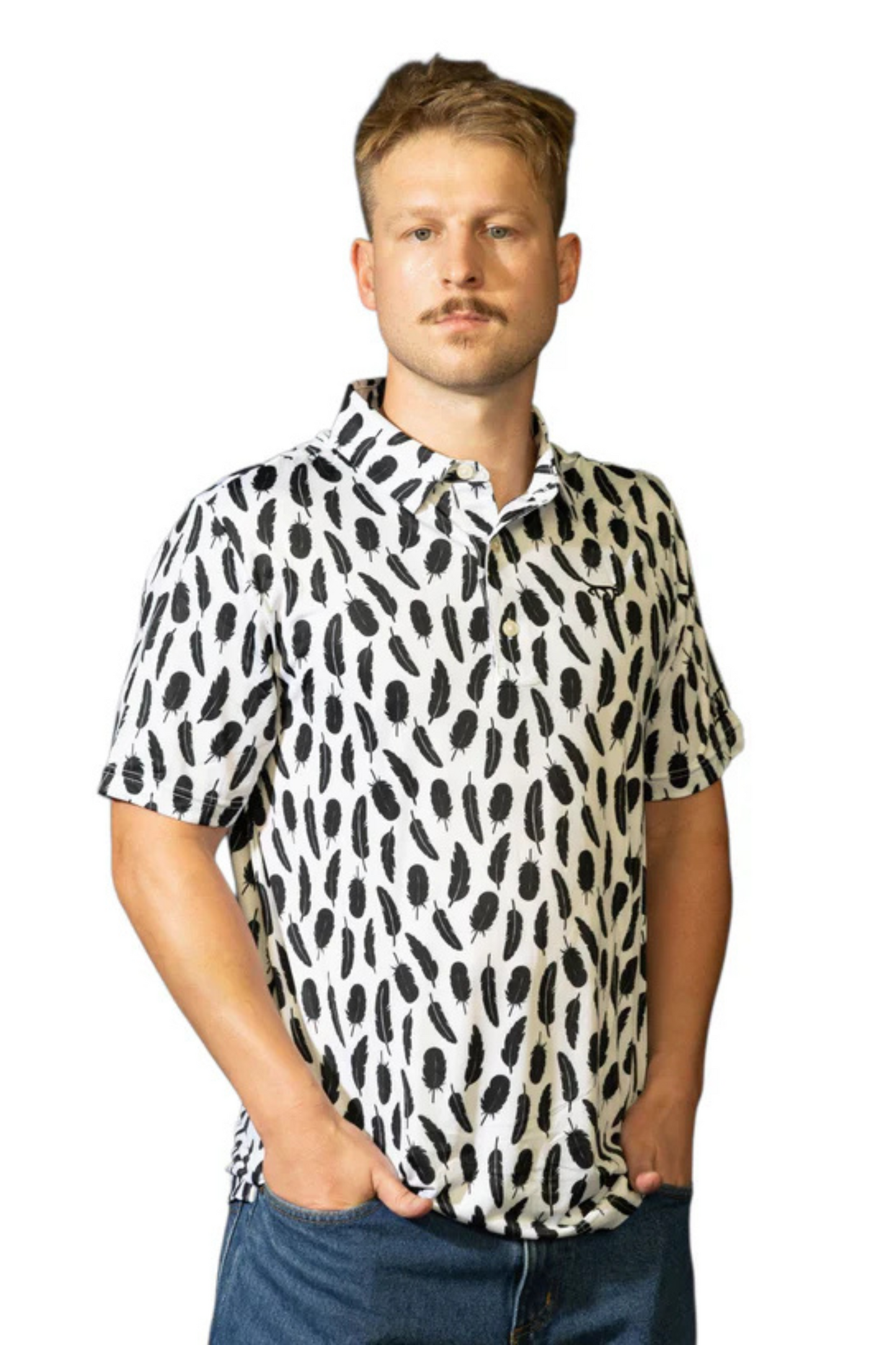 Black Feathers Performance Polo
