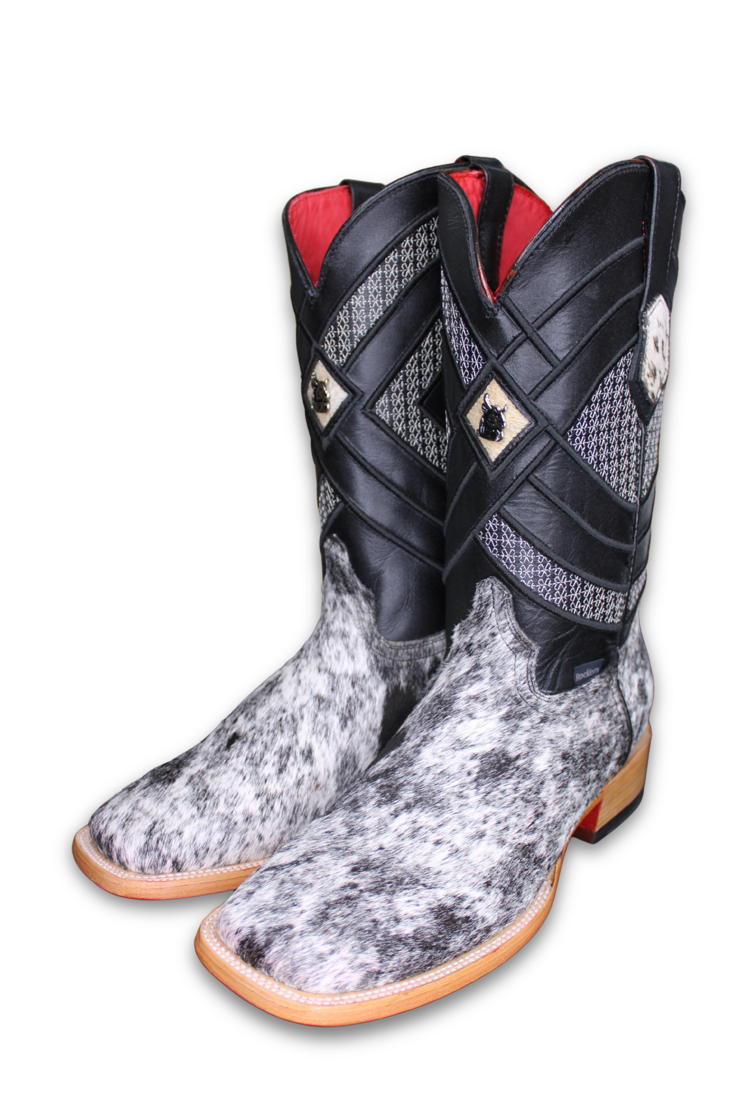 Men's Red Bottom Square Toe Cowboy Boot 8