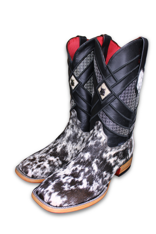 Men's Red Bottom Square Toe Cowboy Boot 8.5