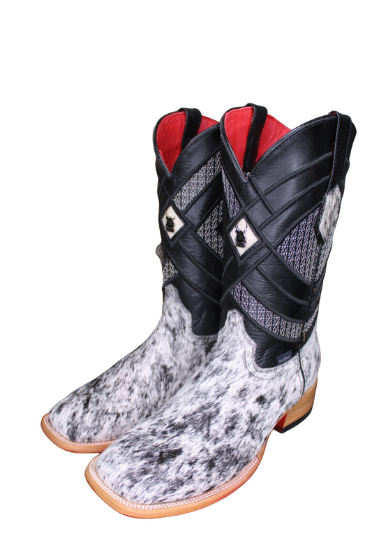 Men's Red Bottom Square Toe Cowboy Boot 8.5