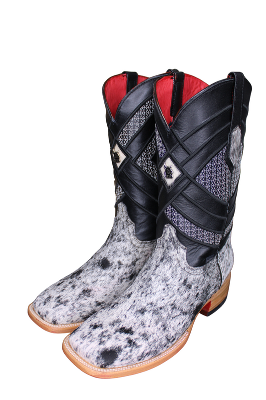 Men's Red Bottom Square Toe Cowboy Boot 9