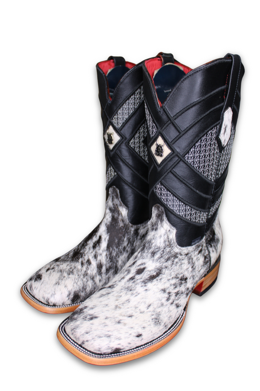 Men's Red Bottom Square Toe Cowboy Boot 9
