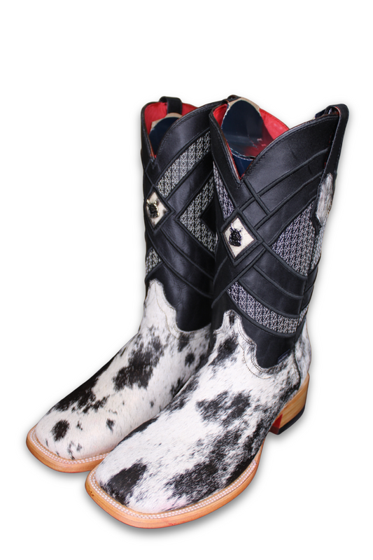 Men's Red Bottom Square Toe Cowboy Boot 9.5