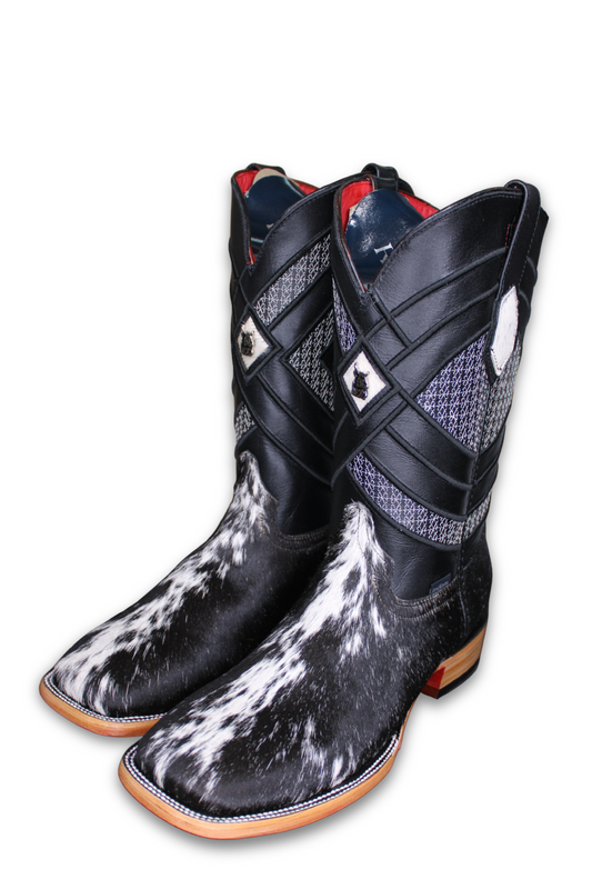 Men's Red Bottom Square Toe Cowboy Boot 9.5