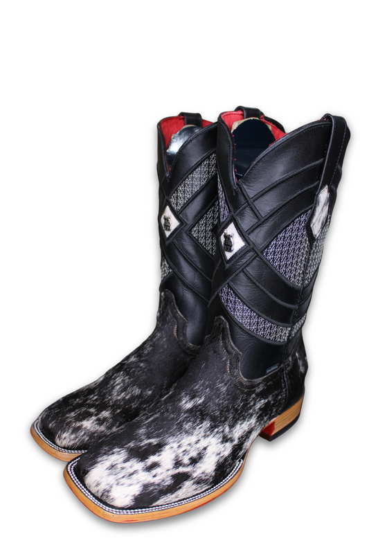 Men's Red Bottom Square Toe Cowboy Boot 10