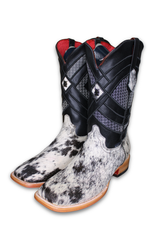 Men's Red Bottom Square Toe Cowboy Boot 10.5