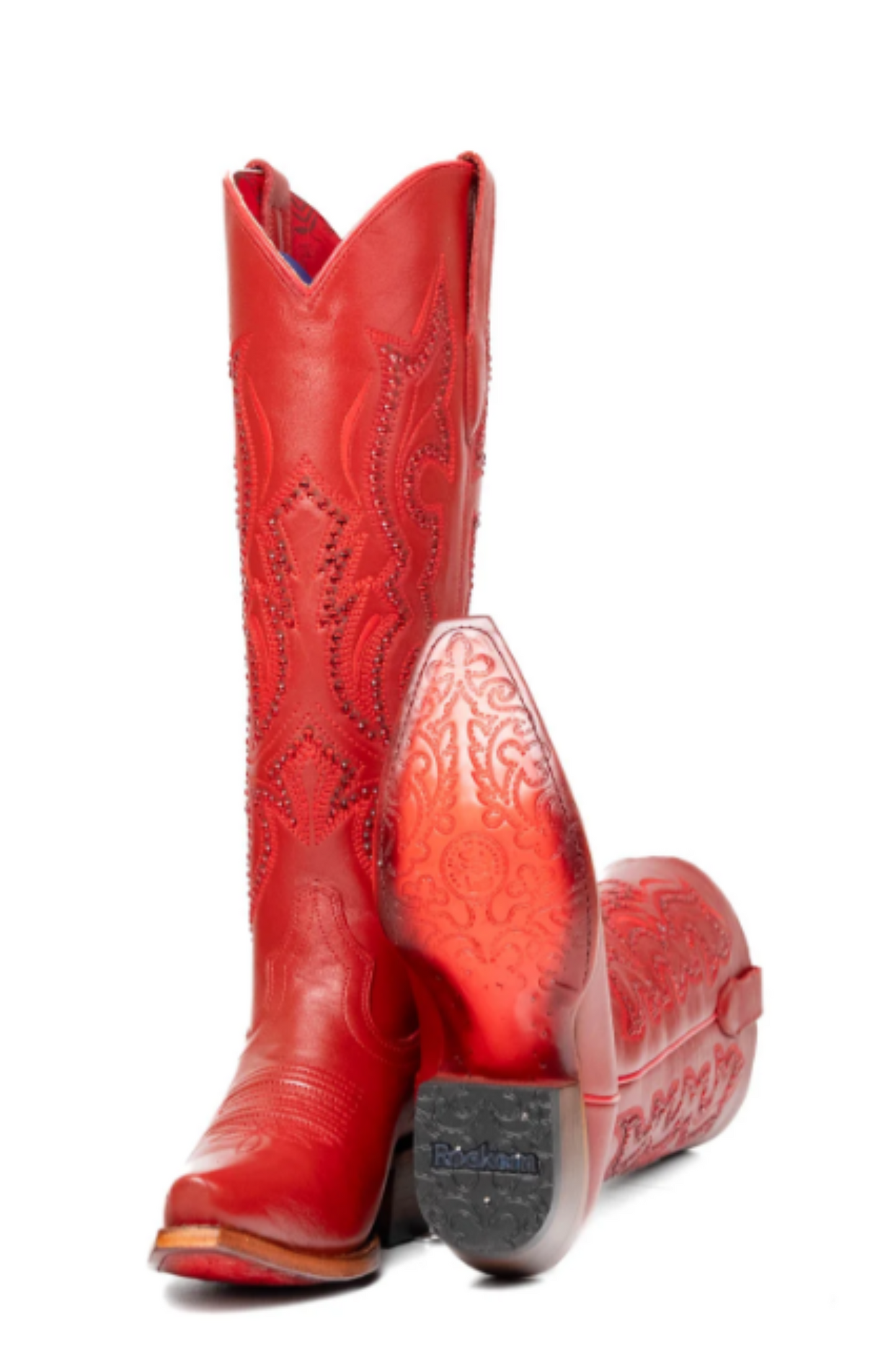 Marbella Tall Snip Toe Cowgirl Boot - Red