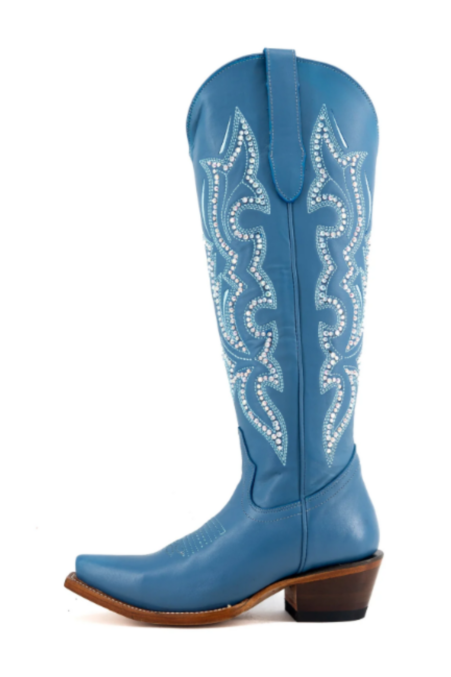 Marbella Tall Snip Toe Cowgirl Boot - Blue Glaze