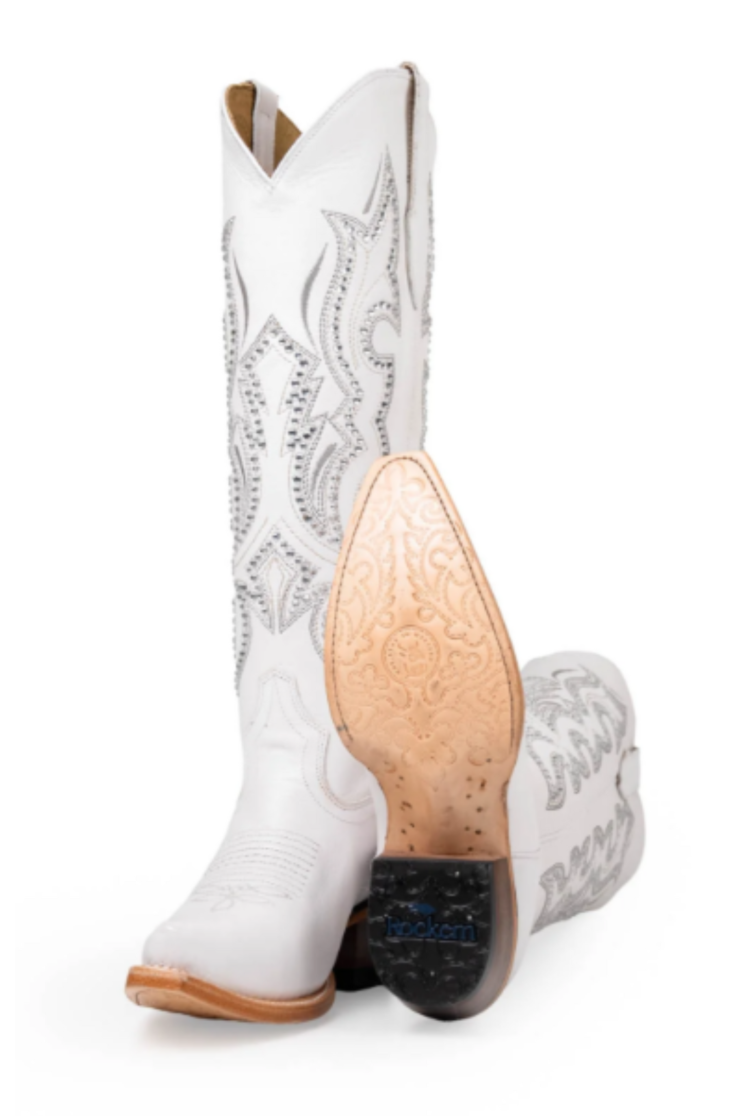 Marbella Tall Snip Toe Cowgirl Boot - White