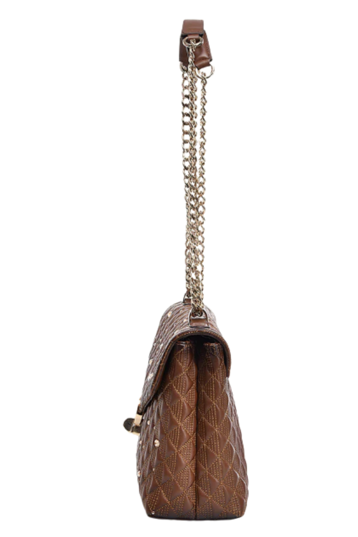 Brown Bovine Shoulder Handbag
