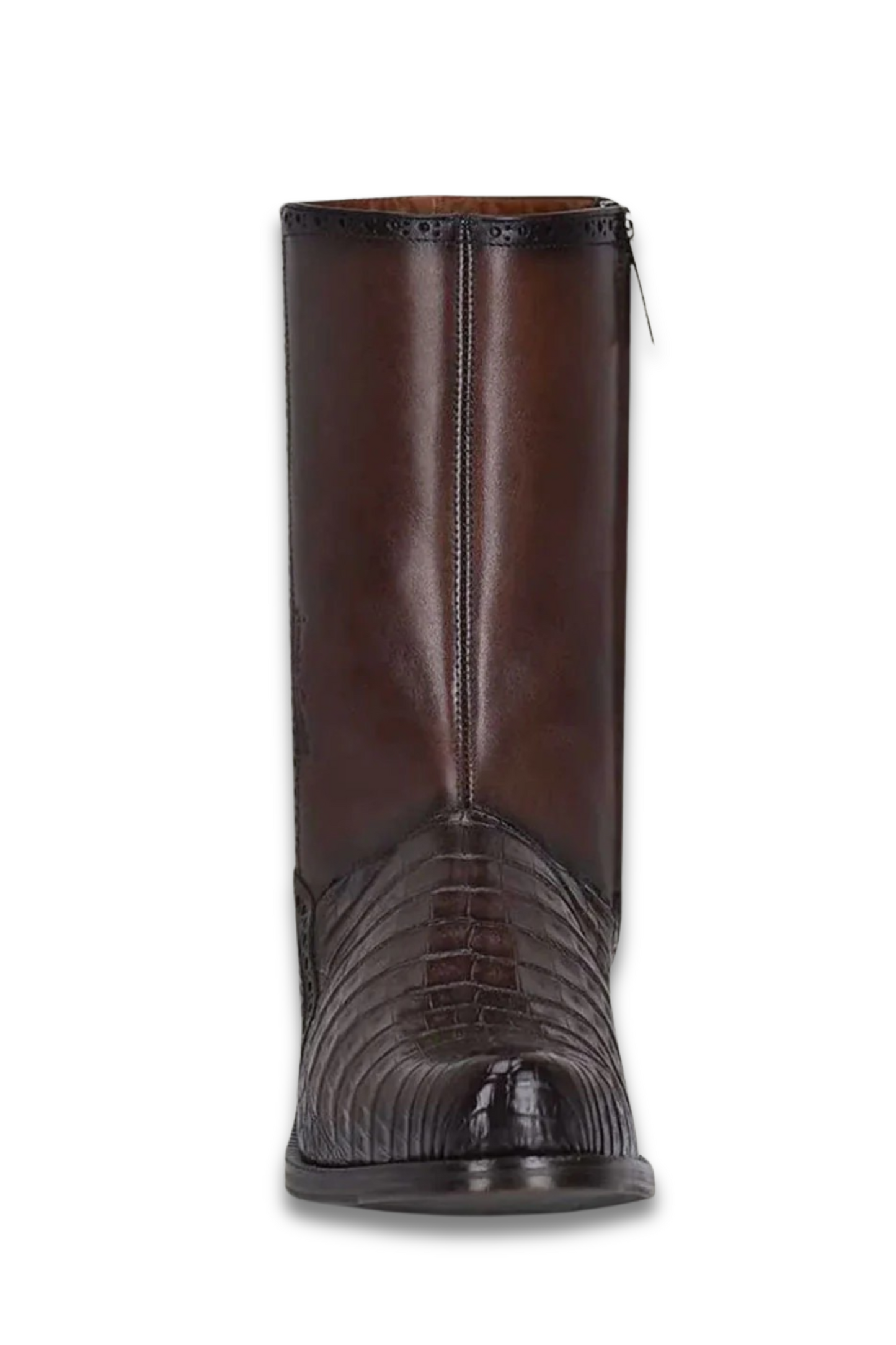 Franco Cuadra Brown Caiman Belly Botin