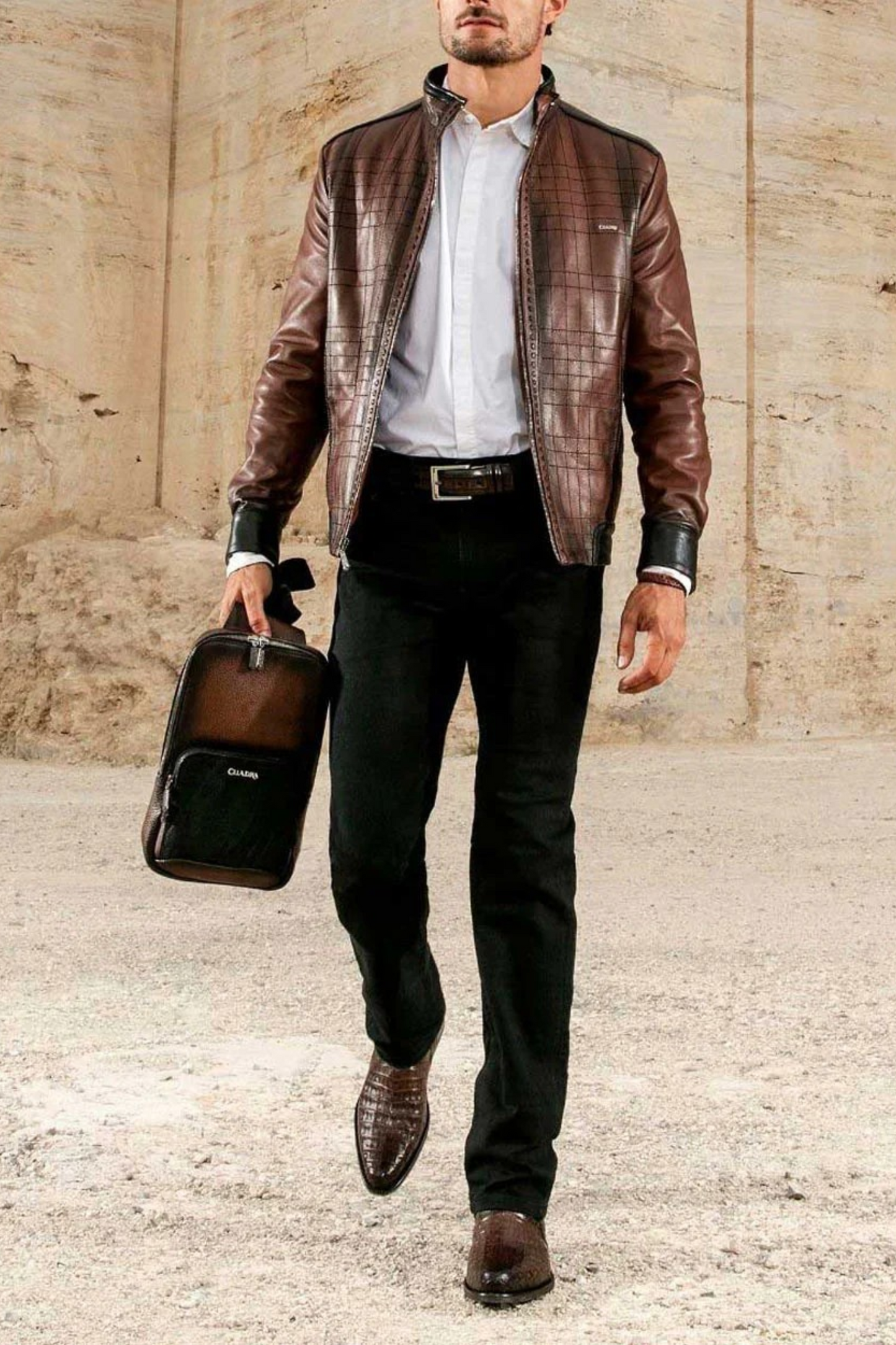 Franco Cuadra Brown Caiman Belly Botin