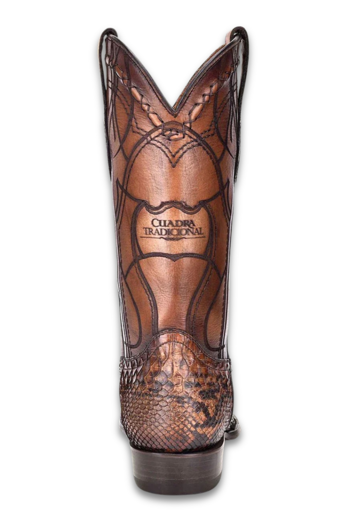 Engraved Honey Python Western Boot
