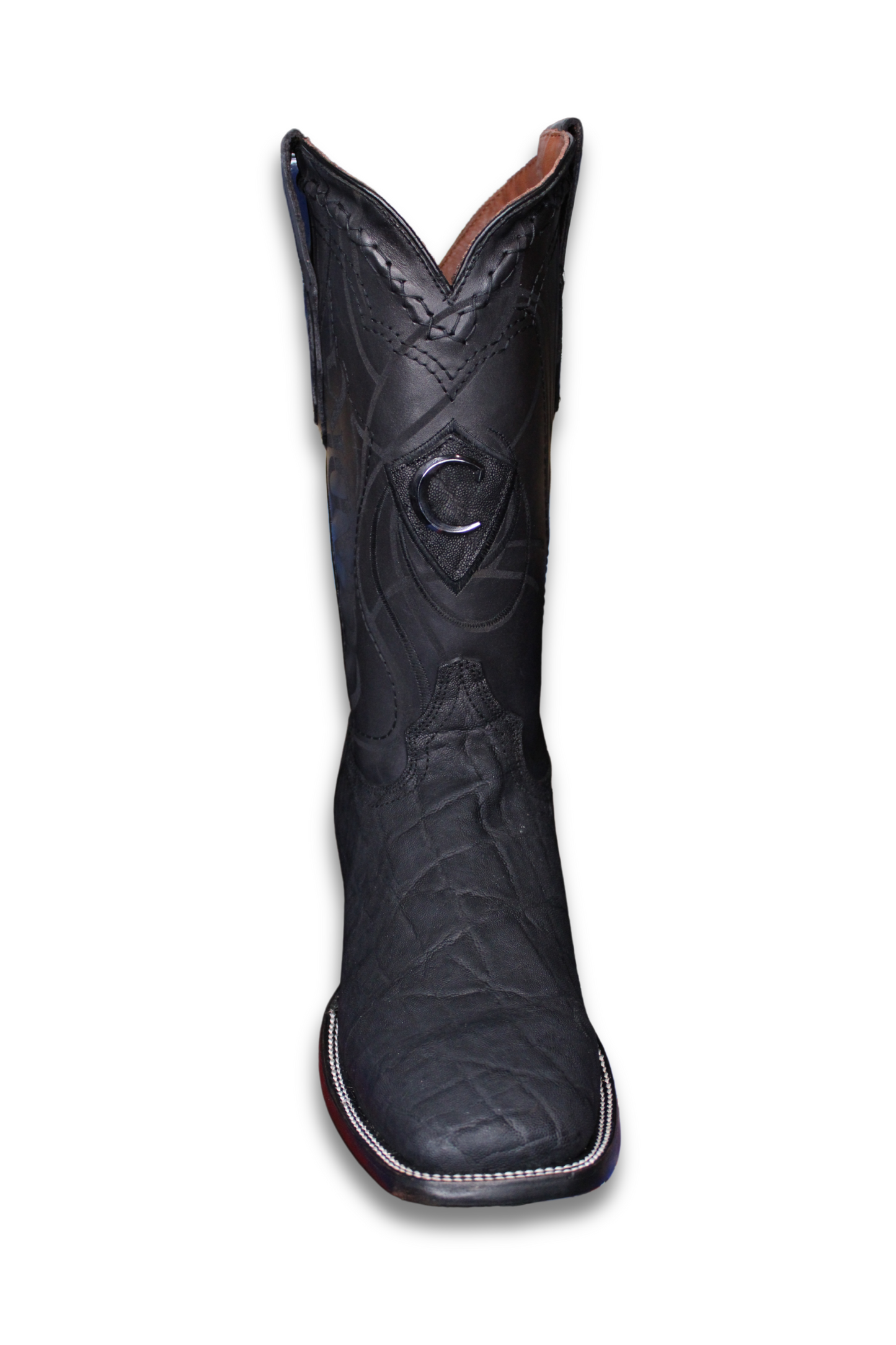 Black Elephant Laser & Embroidery Square Toe