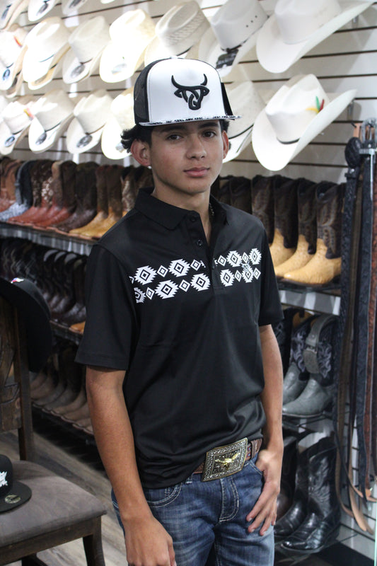 Aztec Polo - Black