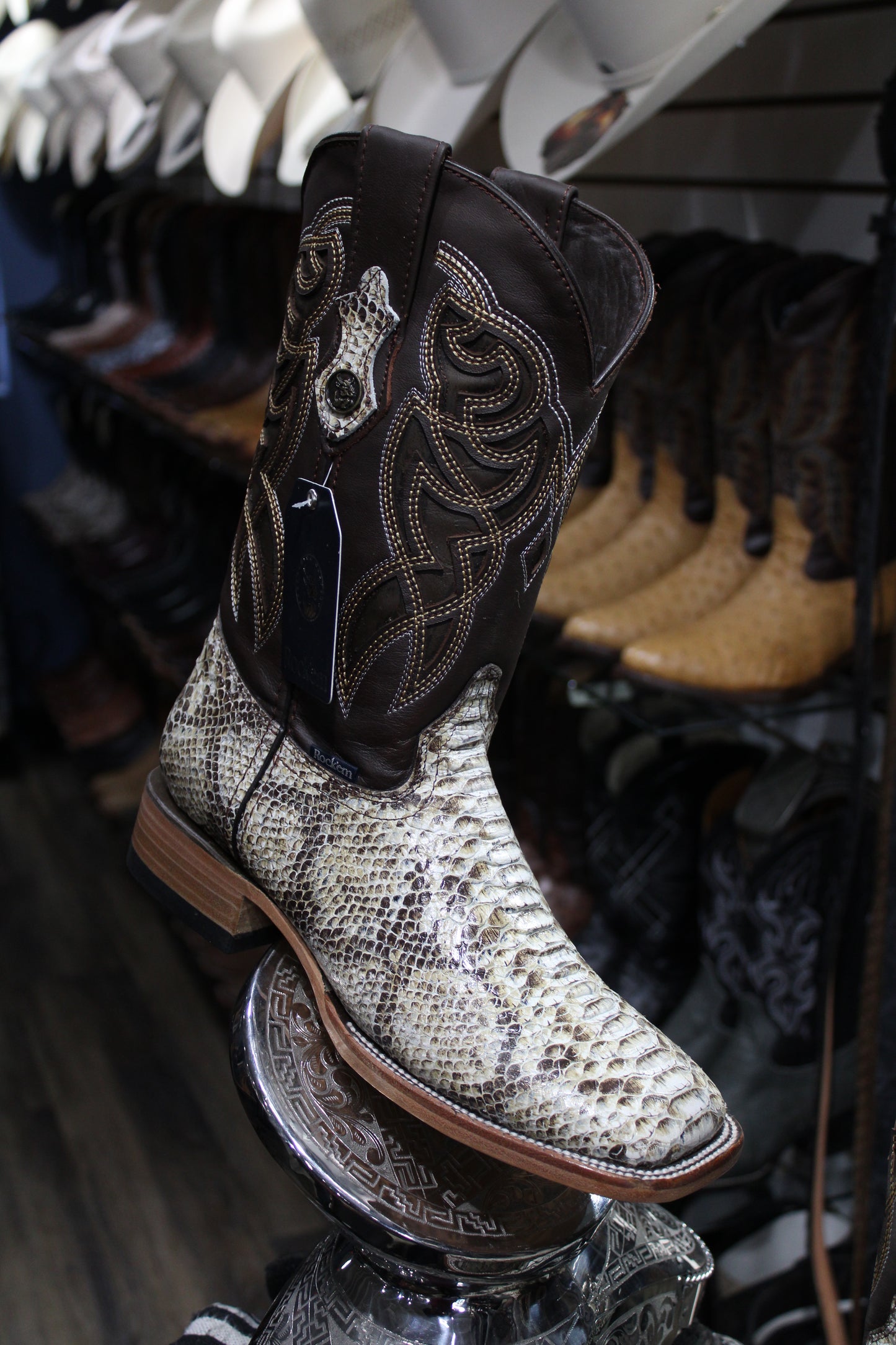 Python Square Toe Cowboy Boot - Arena