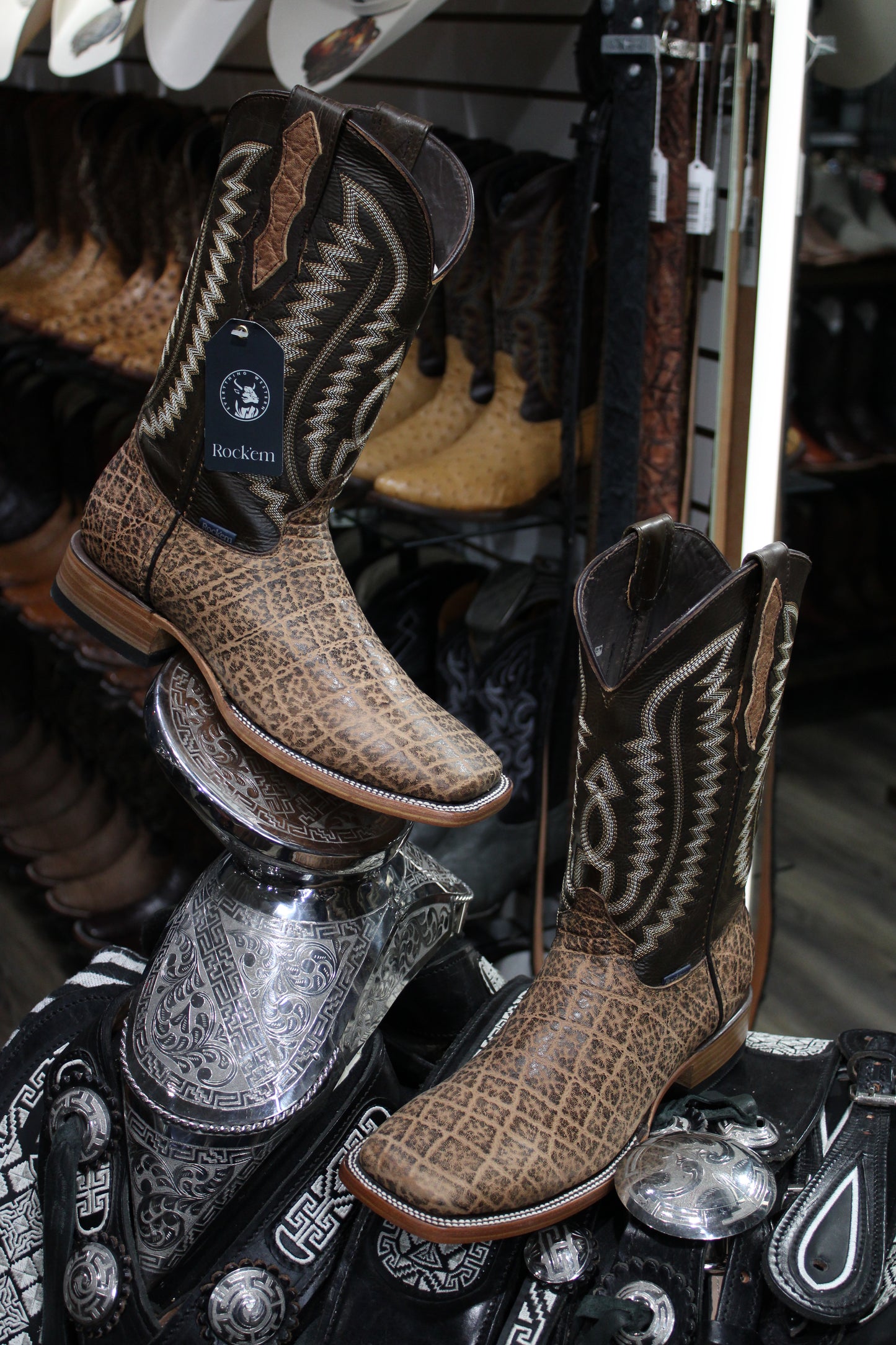 Elephant Square Toe Cowboy Boot - Orix