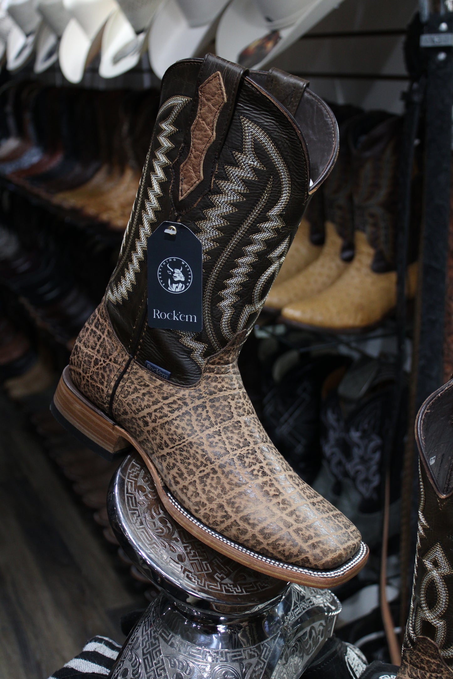 Elephant Square Toe Cowboy Boot - Orix