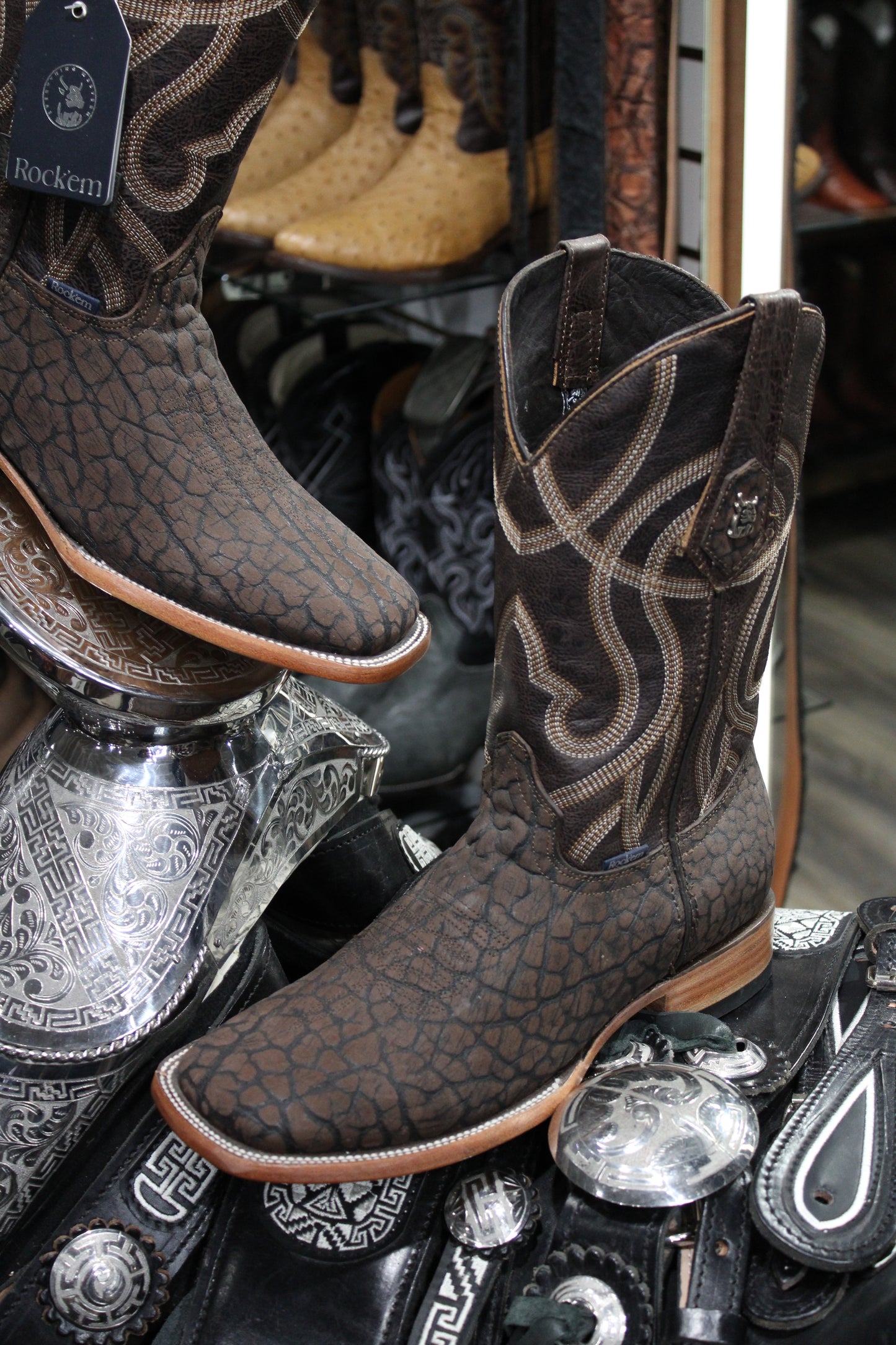 Cuello De Toro Square Toe Cowboy Boot - Cafe