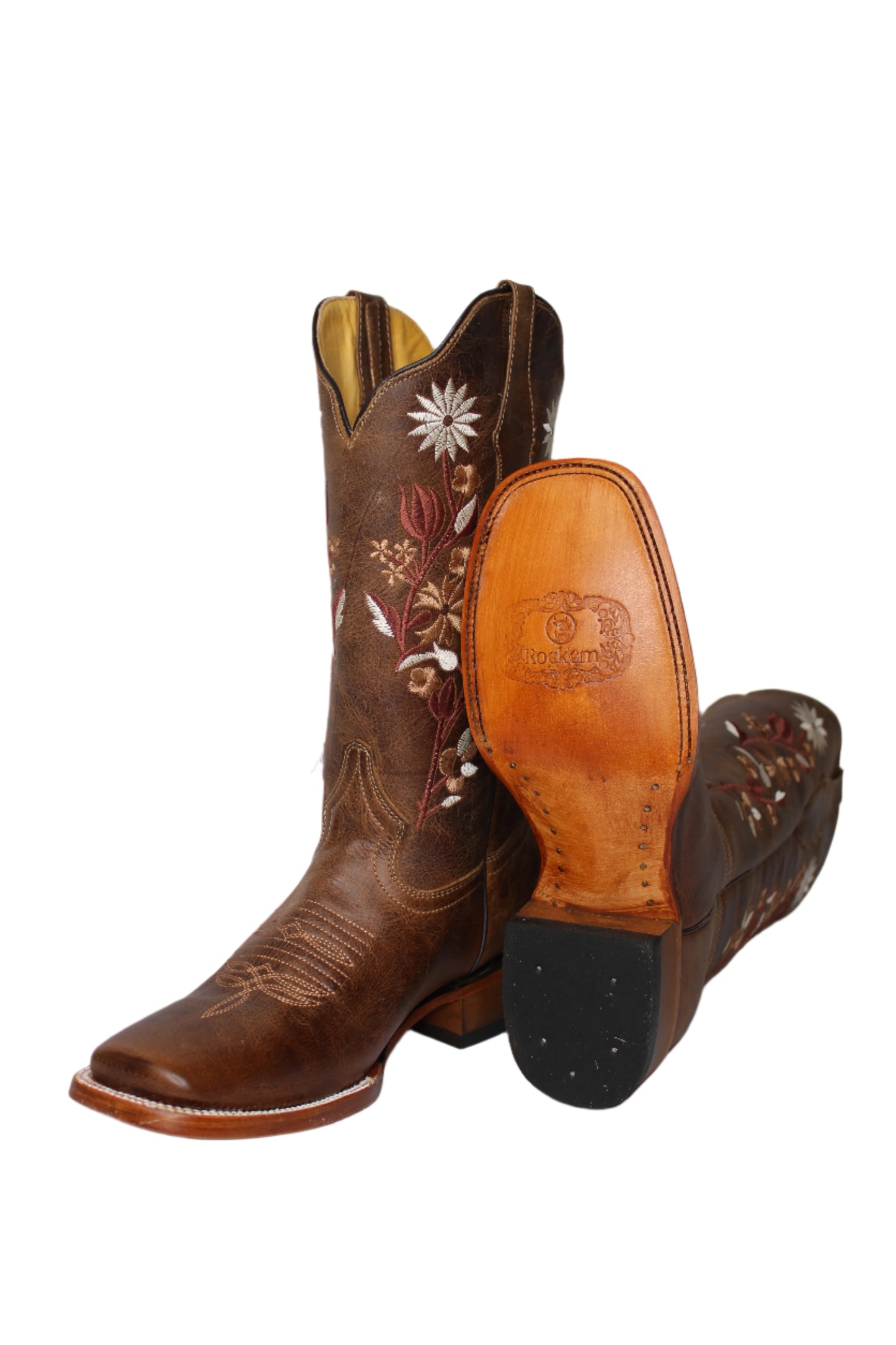 Flores Gasca Capuchino Square Toe Cowgirl Boot