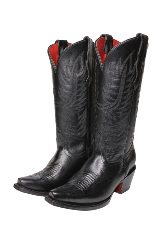 Ruby Ebano Red Sole Snip Toe Cowgirl Boot