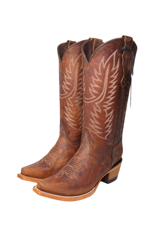 Ebano Snip Toe Cowgirl Boot - Honey