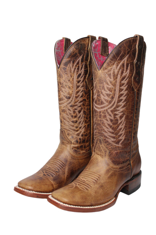 Bailey Ebano Square Toe Cowgirl Boot - Honey
