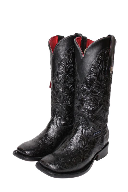 Ruby Cincelado Red Bottom Square Toe Cowgirl Boot
