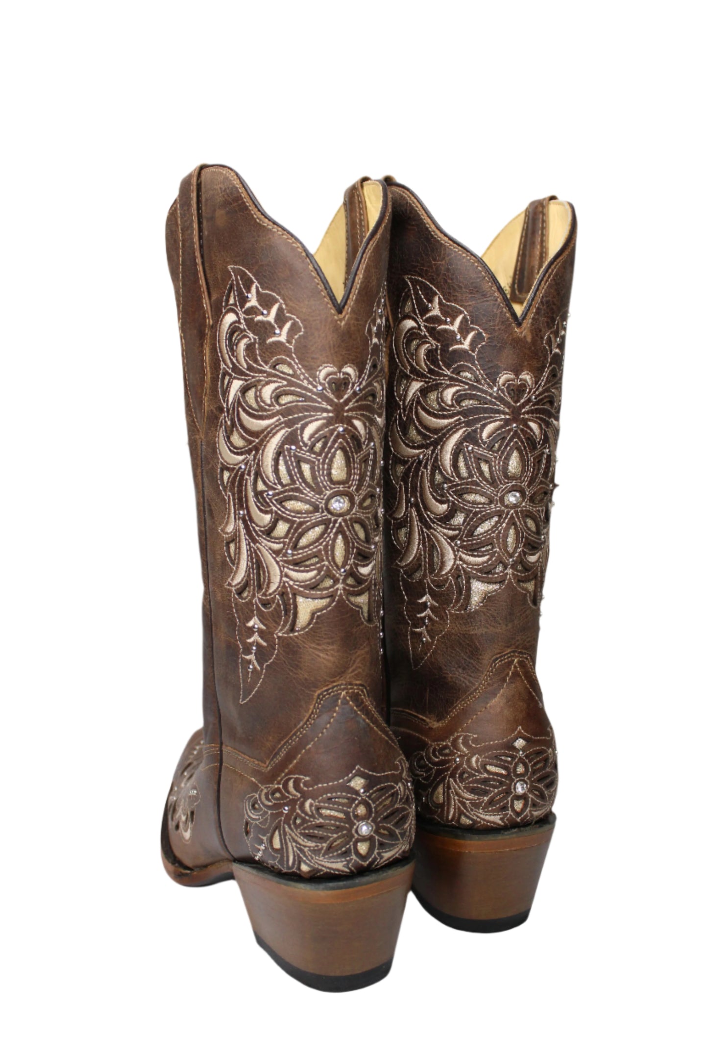 Country Snip Toe Cowgirl Boot - Honey