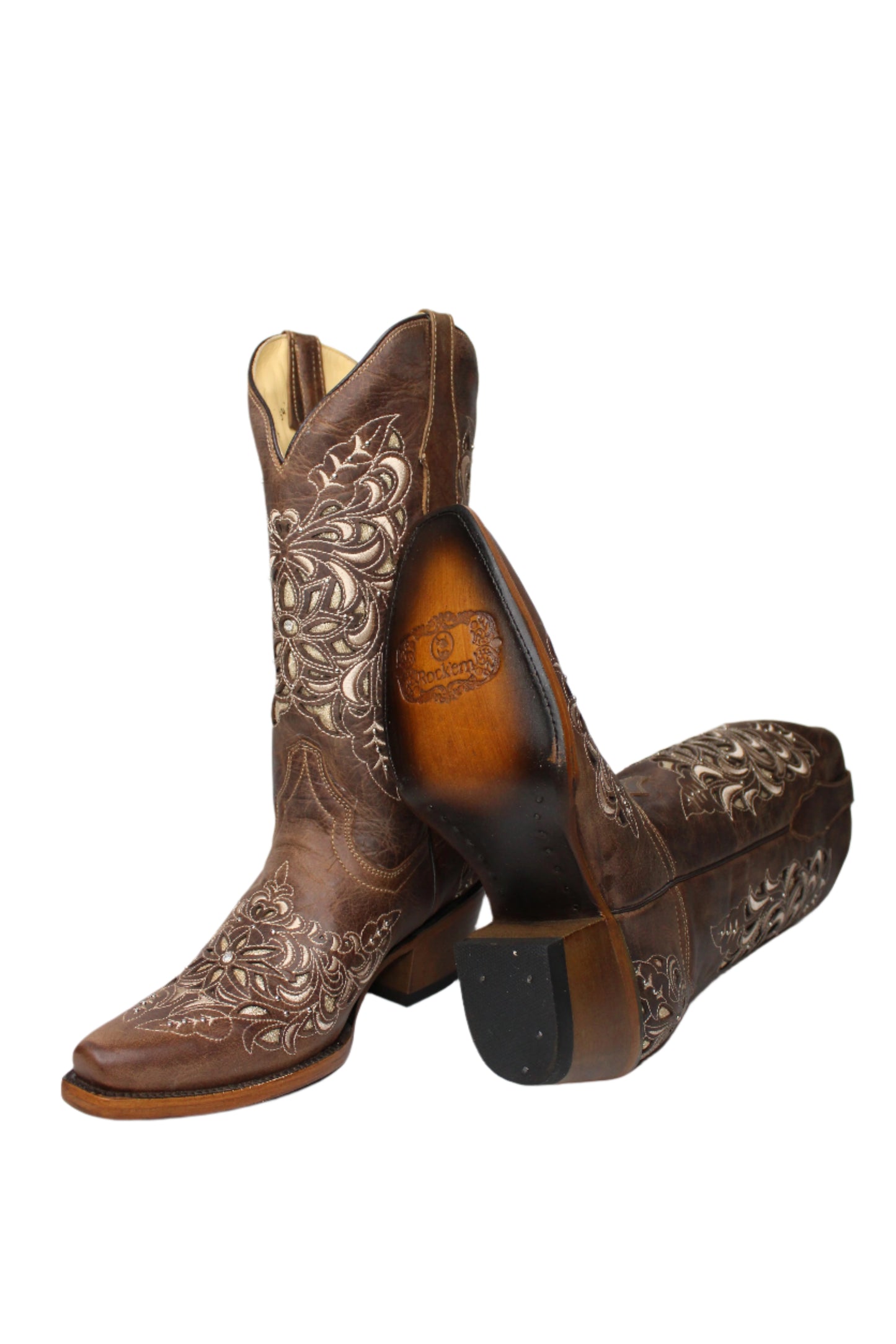 Country Snip Toe Cowgirl Boot - Honey
