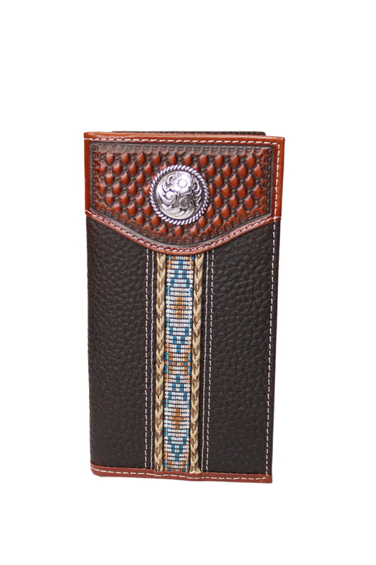 Ariat Rodeo Wallet Woven Southwestern Brown