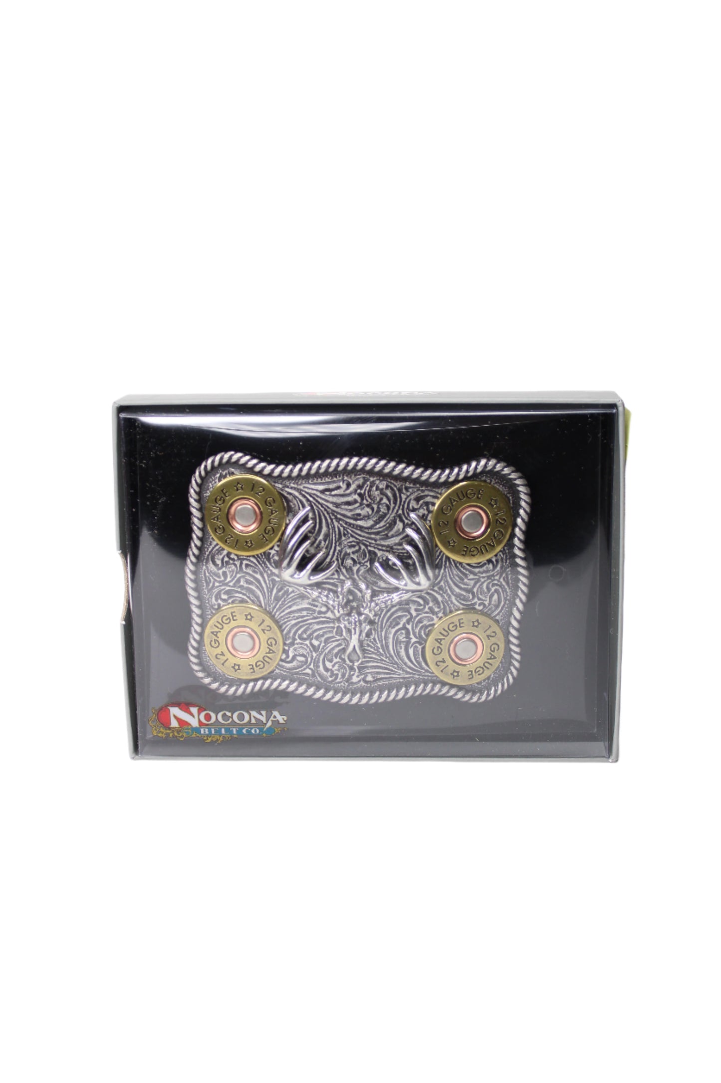 Nocona Mens Skull Shotgun Shell Buckle