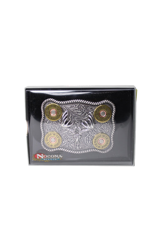Nocona Mens Skull Shotgun Shell Buckle