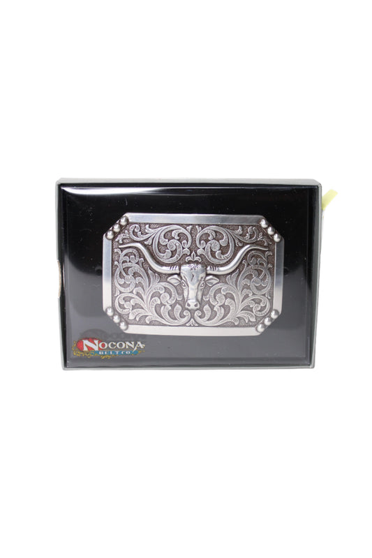 Nocona Mens Rectangle Smooth Edge Longhorn